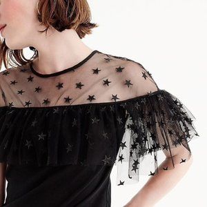 J. Crew Starry Tulle Top Sz XS